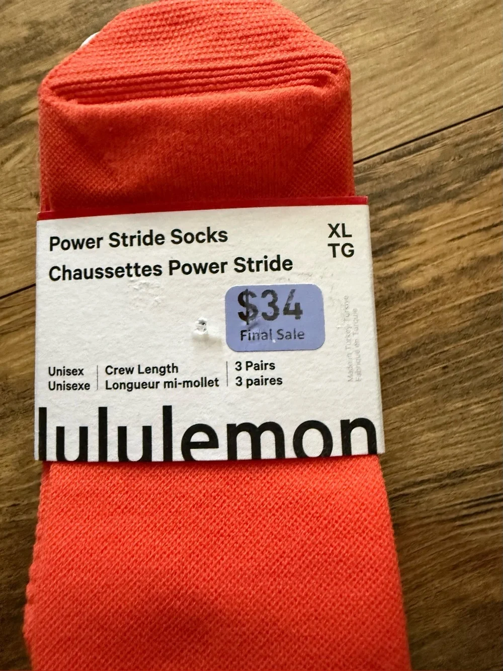 Lululemon Power Stride Socks *3 Pairs